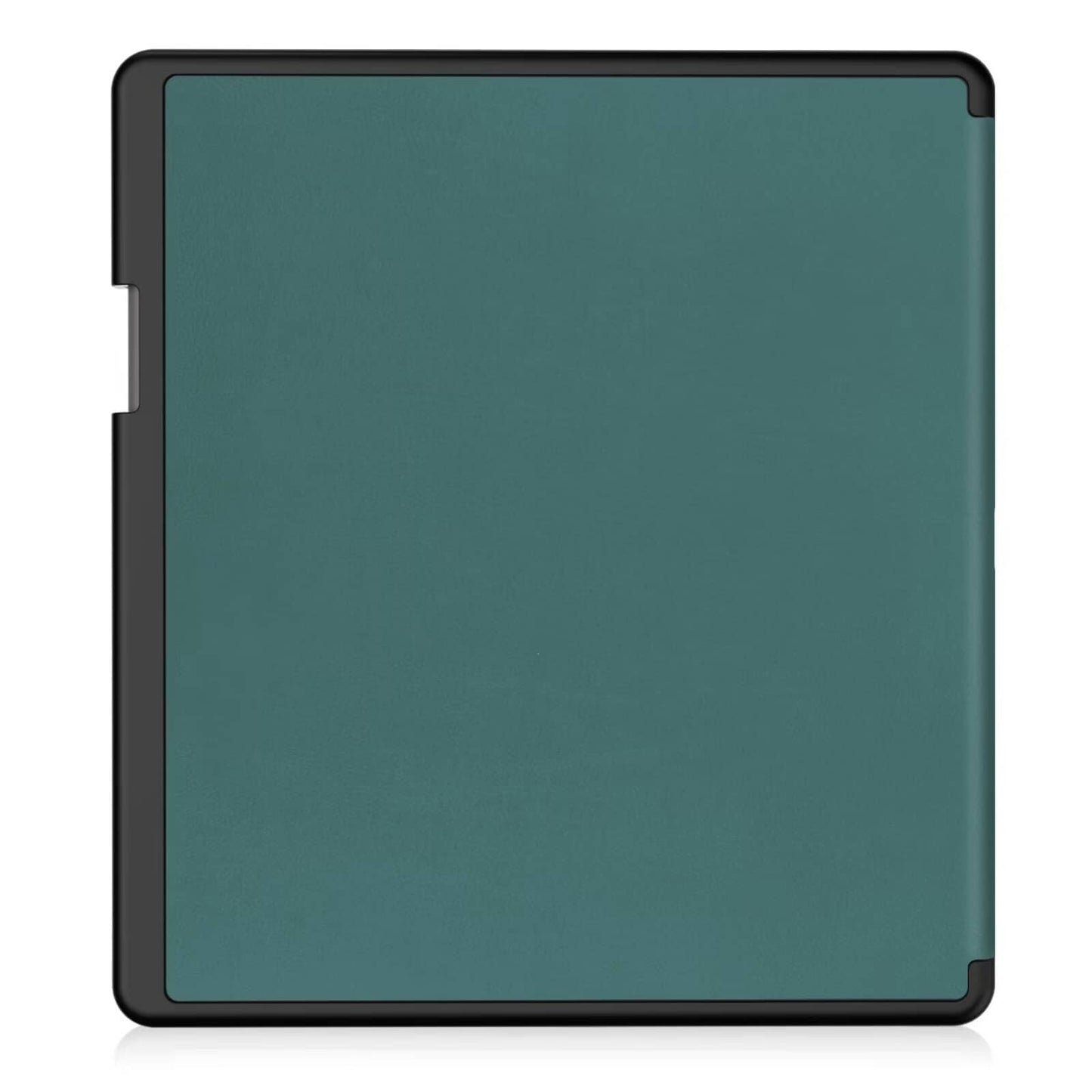 Dark green TPU Transformers style smart cover with pen holder and auto wake/sleep function for Kindle Scribe 1st generation 10.2 inch (2022 and 2024 release) back.