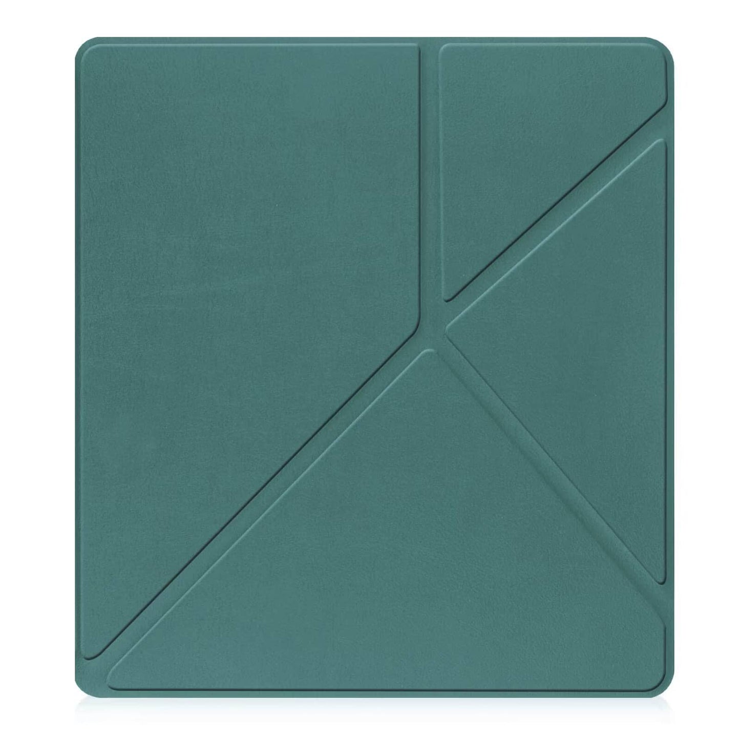 Dark green TPU Transformers style smart cover with pen holder and auto wake/sleep function for Kindle Scribe 1st generation 10.2 inch (2022 and 2024 release) front.