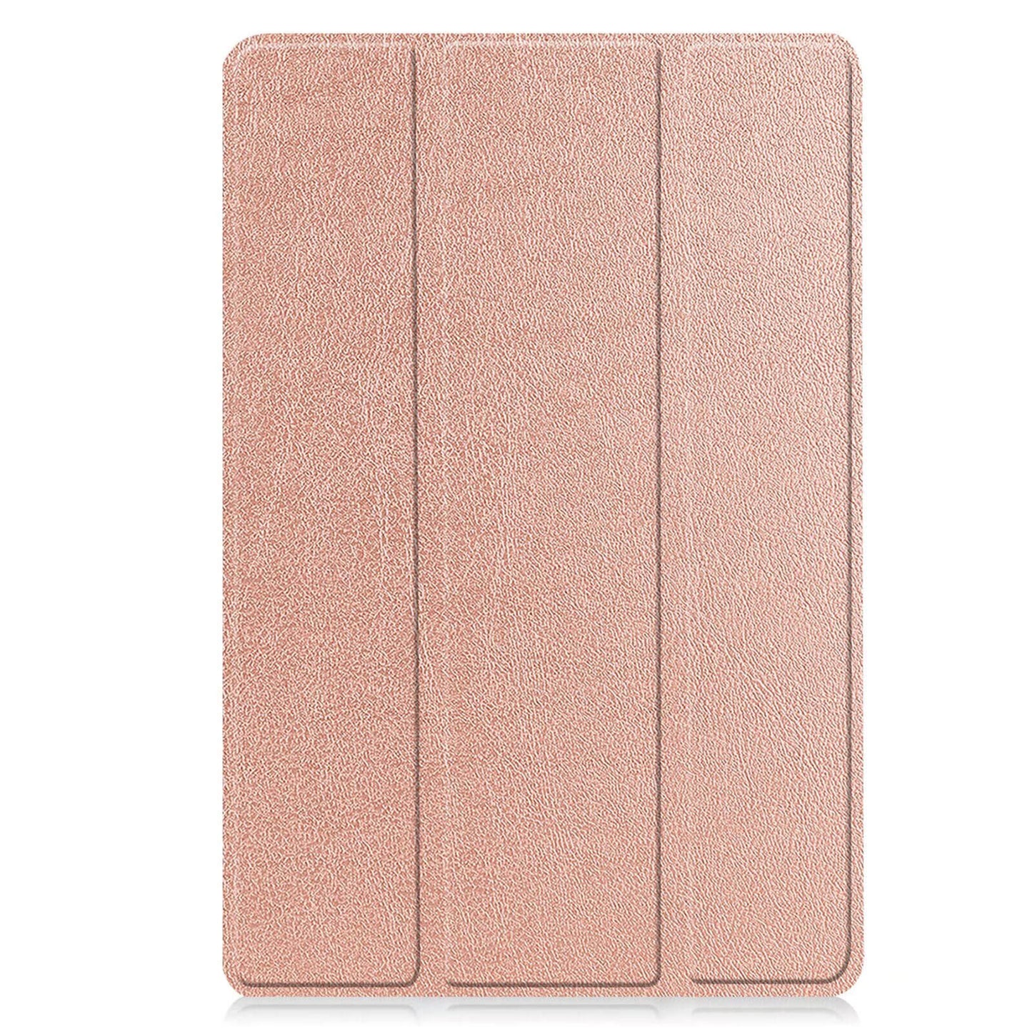 Lenovo Tab M10 (3rd Gen) 10.1 inch tri-fold hard shell smart cover with auto wake function in rose gold color