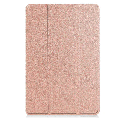 Lenovo Tab M10 (3rd Gen) 10.1 inch tri-fold hard shell smart cover with auto wake function in rose gold color