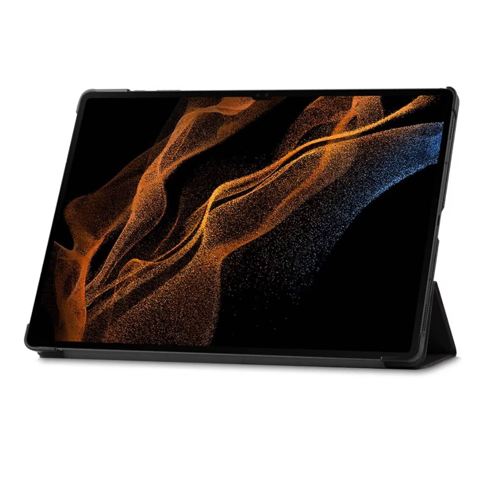 Samsung Galaxy Tab S8 Case Black stand front.