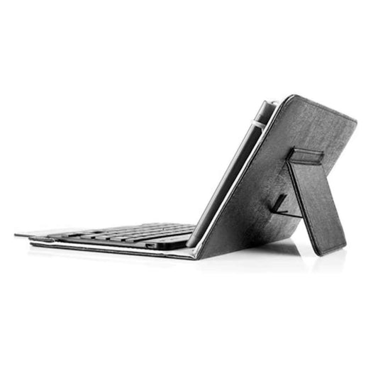 Universal Keyboard Case with Black Bluetooth Keyboard and built-in stand