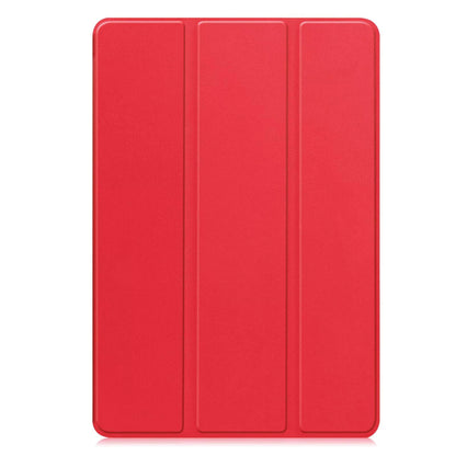 Red tri-fold hard shell smart cover with auto wake/sleep function for 11.5-inch Huawei MatePad 11.5S and MatePad Air 11.5.