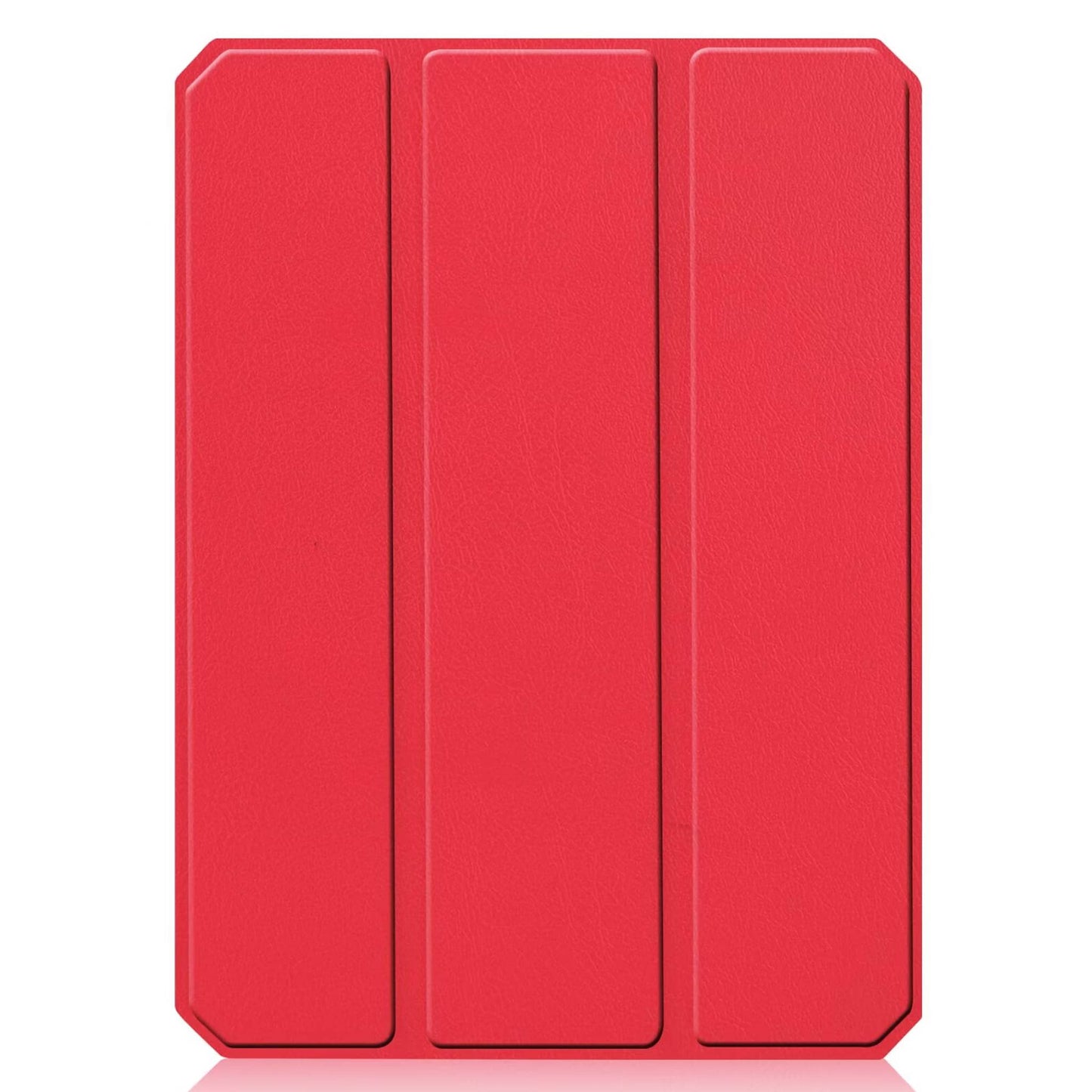 iPad mini 7 / 6 8.3-inch tablet case in red, featuring a tri-fold TPU back cover with auto wake function.