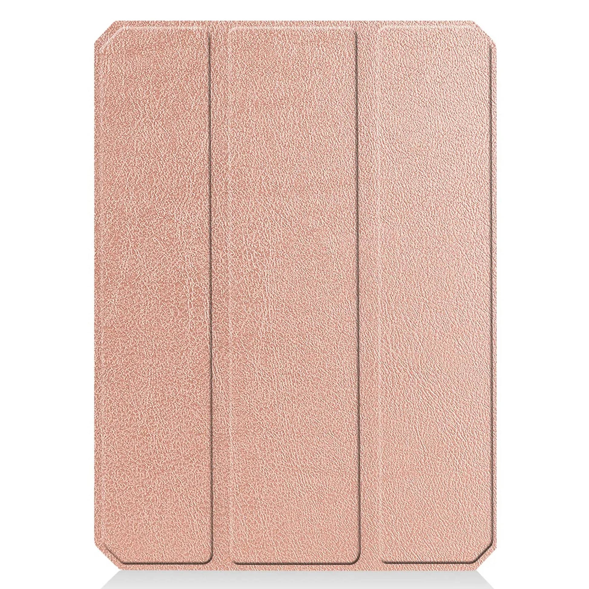 iPad mini 7 / 6 8.3-inch tablet case in rose gold, featuring a tri-fold TPU back cover with auto wake function.